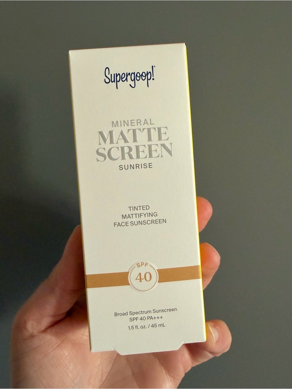 Supergoop! Mineral Matte Screen Tinted Sunscreen - Beige & White Packaging